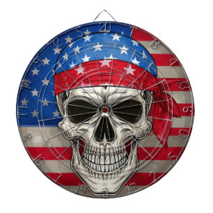 Patriotic Skull-dartbord Dartbord
