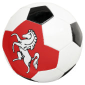 Patriotic Soccer Ball with Flag of Kent, England (3/4)