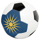 Patriotic Soccer Ball with Flag of Macedonia (3/4)