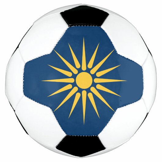 Patriotic Soccer Ball with Flag of Macedonia (Devant)