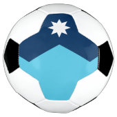 Patriotic Soccer Ball with Flag of Minnesota, USA (Tourné)
