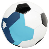 Patriotic Soccer Ball with Flag of Minnesota, USA (3/4)