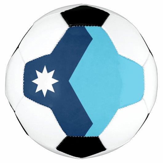 Patriotic Soccer Ball with Flag of Minnesota, USA (Devant)