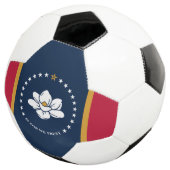Patriotic Soccer Ball with Flag of Mississippi, US (3/4)