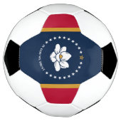 Patriotic Soccer Ball with Flag of Mississippi, US Voetbal (Gedraaid)