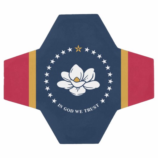 Patriotic Soccer Ball with Flag of Mississippi, US Voetbal (Enkel)