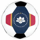 Patriotic Soccer Ball with Flag of Mississippi, US Voetbal (Voorkant)