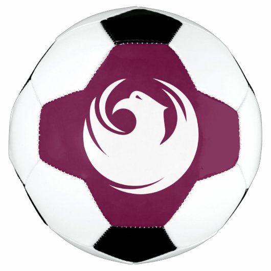 Patriotic Soccer Ball with Flag of Phoenix City (Devant)