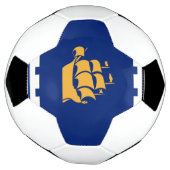 Patriotic Soccer Ball with Flag of Quebec City (Tourné)