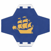 Patriotic Soccer Ball with Flag of Quebec City (Plat)