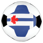 Patriotic Soccer Ball with Flag of Toronto, Canada (Tourné)