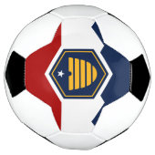 Patriotic Soccer Ball with Flag of Utah State, USA (Tourné)