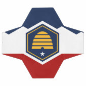 Patriotic Soccer Ball with Flag of Utah State, USA (Plat)