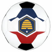 Patriotic Soccer Ball with Flag of Utah State, USA Voetbal (Voorkant)