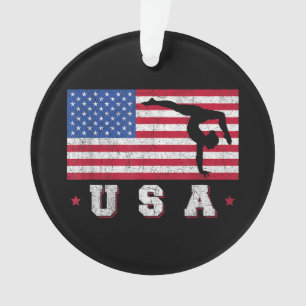 Patriotic Sports Gift American USA Flag Girls Gymn