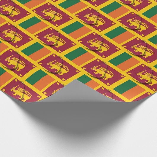 Patriotic SRI LANKA FLAG MAP Cadeaupapier (Hoek)