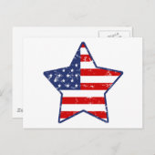 Patriotic Star Briefkaart (Voorkant / Achterkant)