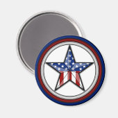 Patriotic Star Magnet Magneet (Voorkant / Achterkant)