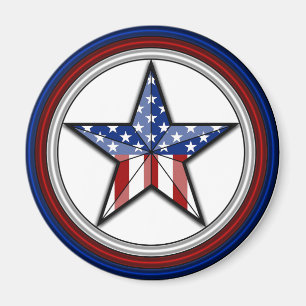 Patriotic Star Magnet Magneet