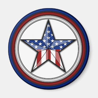 Patriotic Star Magnet Magneet