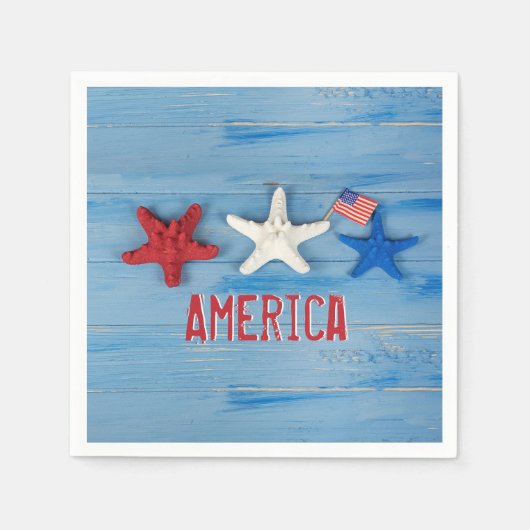 Patriotic Starfish Servet (Voorkant)