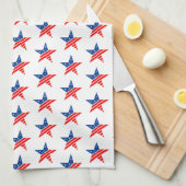 Patriotic Stars Kitchen Towel Theedoek (Quarter Fold)
