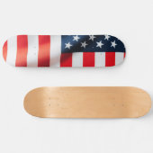 Patriotic Stars & Stripes Skateboard - USA (Horz)