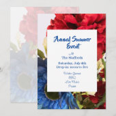 Patriotic Summer Fun Invitation Kaart (Voorkant / Achterkant)