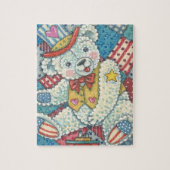 PATRIOTIC TEDDY BEAR & PATCHWORK QUILT PUZZLE (Vertical)