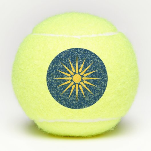 Patriotic Tennis Ball with Flag of Macedonia Tennisballen (Voorkant)