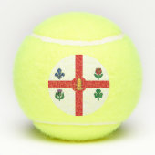 Patriotic Tennis Ball with Flag of Montreal Tennisballen (Achterkant)