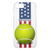 Patriotic Tennis Design iPhone 7 Coque (Dos)