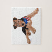 Patriotic Terrier Puppy Legpuzzel (Verticaal)
