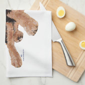 Patriotic Terrier Puppy Theedoek (Quarter Fold)