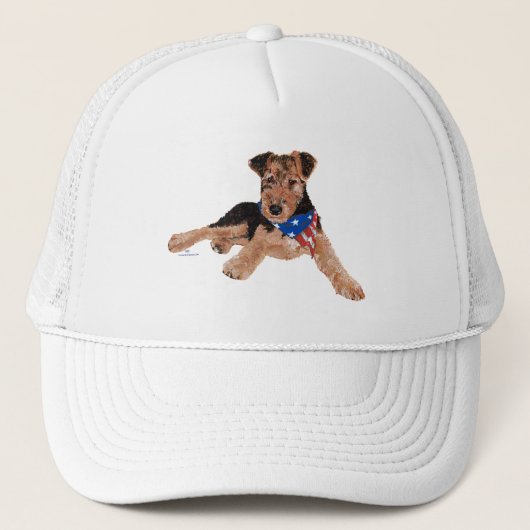 Patriotic Terrier Puppy Trucker Pet (Voorkant)