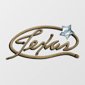 Patriotic Texas Rope Lettering Sherriff's Badge Raamsticker (Vel)