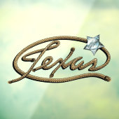 Patriotic Texas Rope Lettering Sherriff's Badge Raamsticker (Vel 3)