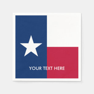 Patriotic Texas State flag custom party napkins na Servet