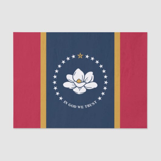 Patriotic tissue paper with flag of Mississippi Tissuepapier (Voorkant)