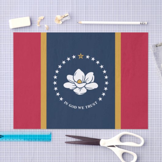 Patriotic tissue paper with flag of Mississippi Tissuepapier (Craft)