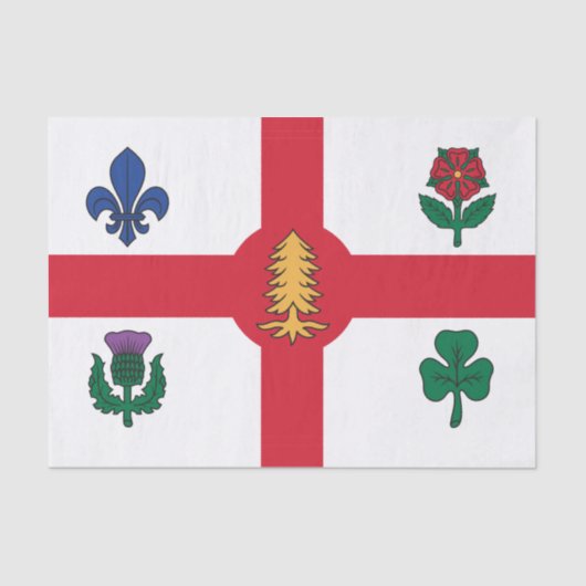 Patriotic tissue paper with flag of Montreal Tissuepapier (Voorkant)