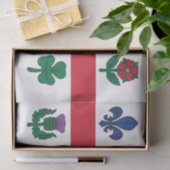 Patriotic tissue paper with flag of Montreal Tissuepapier (Geschenk)