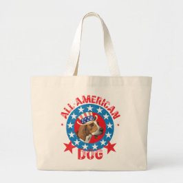 Patriotic Treeing Walker Grote Tote Bag