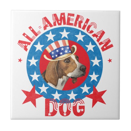 Patriotic Treeing Walker Tegeltje (Voorkant)