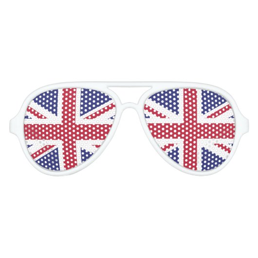 Patriotic United Kingdom Flag Aviator Zonnebril (Voorkant)