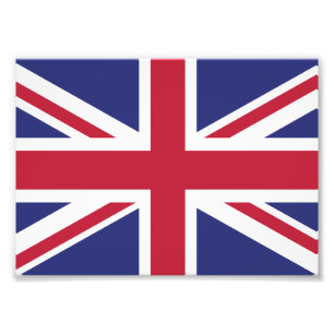 Patriotic United Kingdom Flag Foto Afdruk