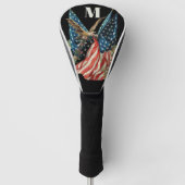 Patriotic US Flag And Eagle American Flag Golfheadcover (Voorkant)