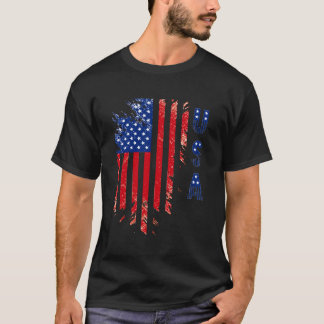 Patriotic USA American Flag T-shirt