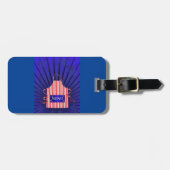 Patriotic USA Chef Rood Wit Blauw BBQ Koken Bagagelabel (Voorkant horizontaal)