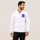 Patriotic USA Chef Rood Wit Blauw BBQ Koken Hoodie (Voorkant volledig)